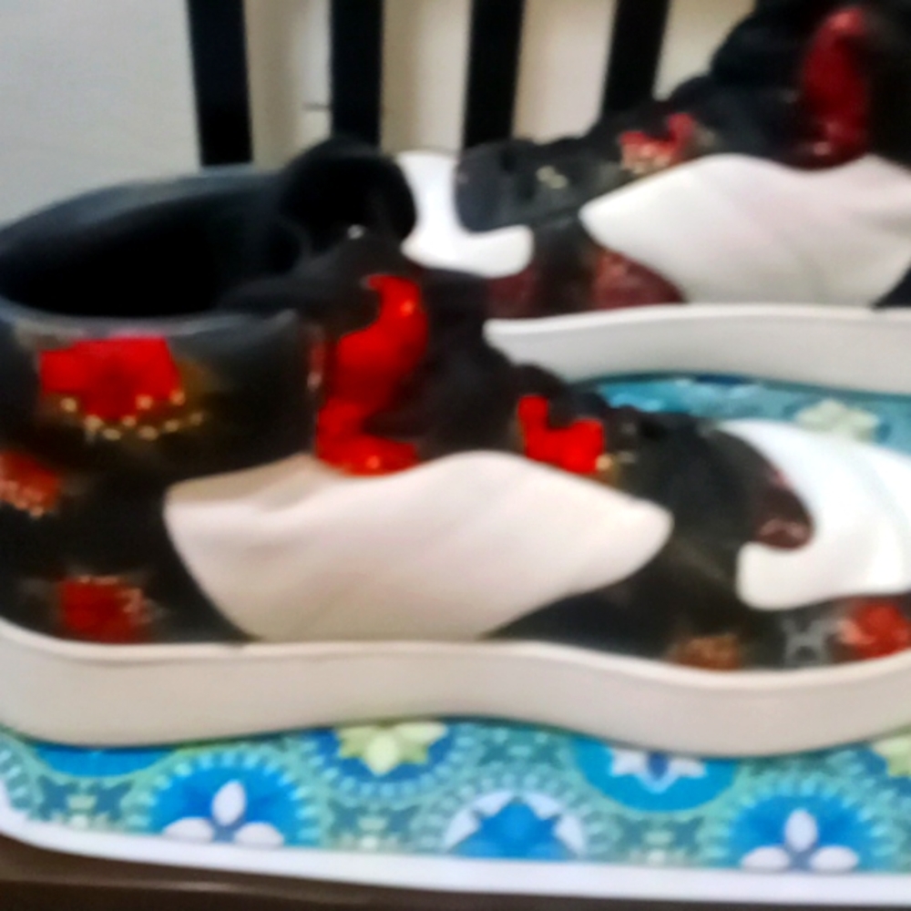 Coach men's 13 high tops floral